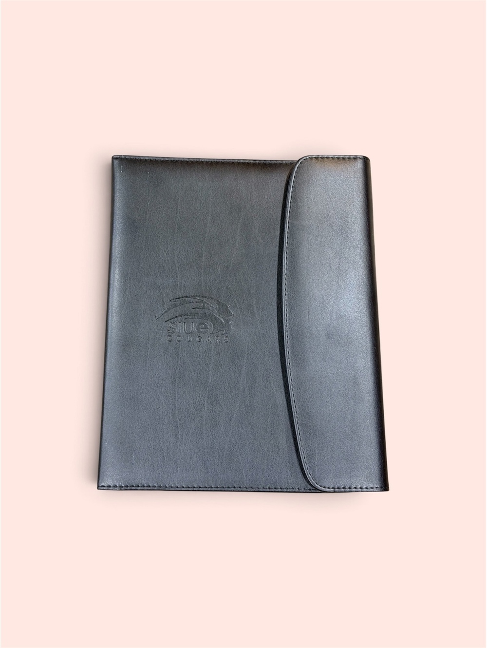 SIUE Cougars Black Faux Leather Portfolio Folder